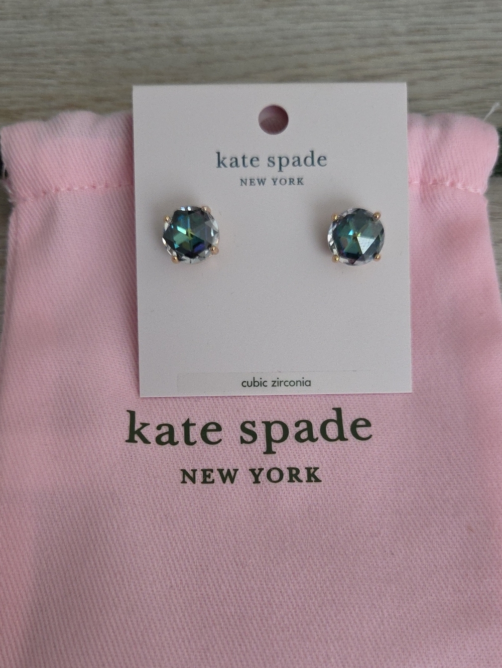 kate spade Blue-Green Cubic Zirconia Studs